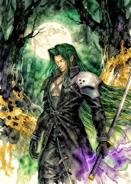 Sephiroth in a Moonlit Forest