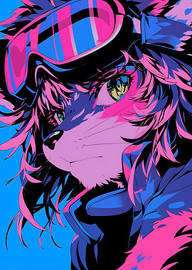 Furry character with goggles