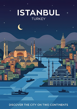 Istanbul Cityscape at Night