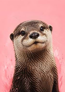 Cute Otter Portrait