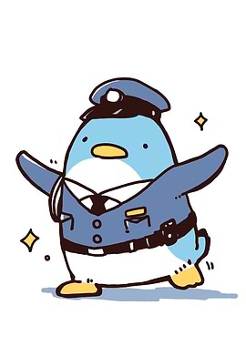 Cute Penguin in Uniform