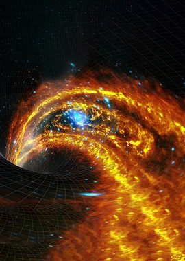 Wormhole with Galaxy and Stars