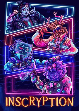 Inscryption Neon Art