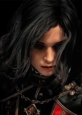 Gothic Woman with Dark Hair