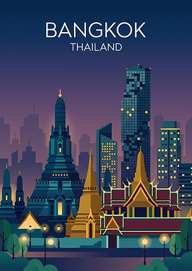 Bangkok Cityscape at Dusk