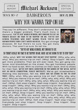 Michael Jackson 'Why You Wanna Trip On Me'