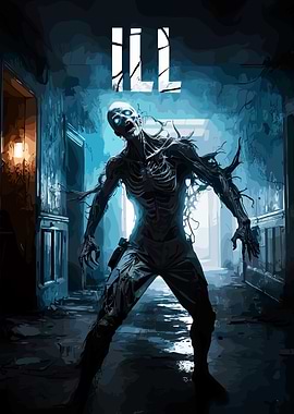 Zombie in a Dark Hallway