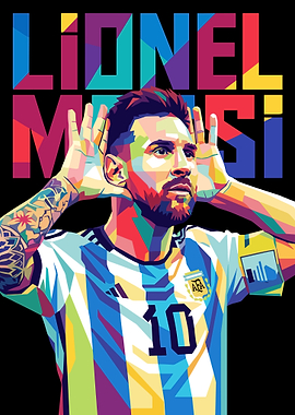 Lionel Messi Pop Art Portrait