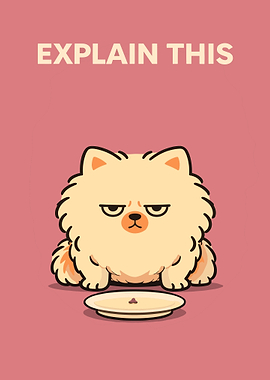 Funny Dog with Food