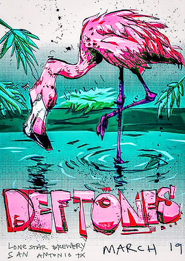 Deftones Flamingo Poster