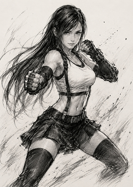 Tifa Lockhart in Fighting Stance