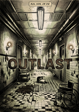 Outlast Horror Game Poster