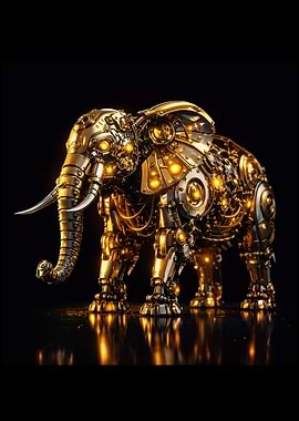 Steampunk Mechanical Elephant