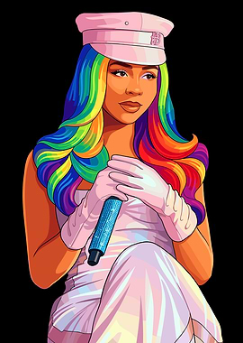 Mariah the Scientist with Rainbow Hair