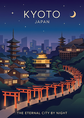 Kyoto Japan at Night