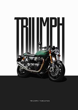 Triumph Thruxton Motorcycle Poster