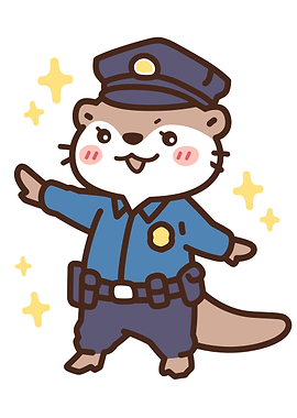 Cute Otter Police Officer