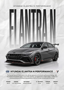 gray Hyundai Elantra N Performance Car