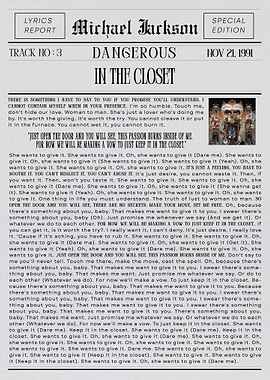Michael Jackson Dangerous In The Closet