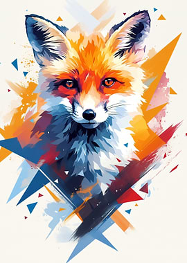 Abstract Fox Portrait