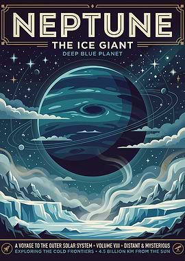 Neptune The Ice Giant Poster