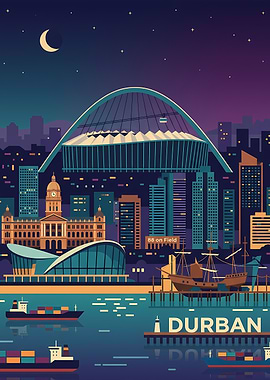 Durban Cityscape at Night