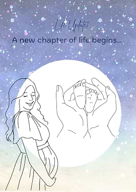 Pregnancy Announcement with Baby Feet