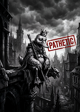 Pathetic Duck King Gothic Noir Art