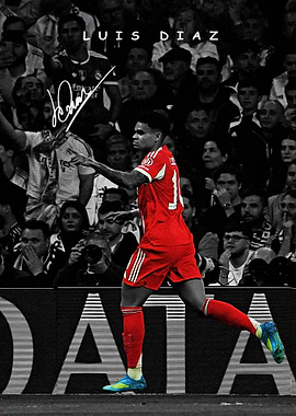 Luis Diaz celebrating a goal
