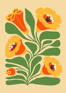 Abstract Floral Illustration