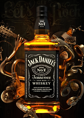 Jack Daniel's Tennessee Whiskey with Rock Elements