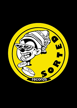 Sorted Records Cartoon Character Logo