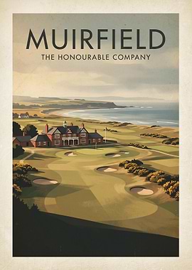 Muirfield Golf Course Vintage Poster