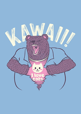 Mad Bear I Love Cats Inside
