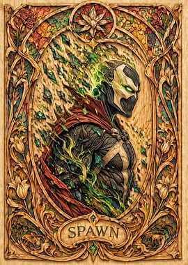 Spawn Wood Carving Art