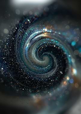 Cosmic Swirl with Glitter