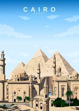 Cairo Pyramids and Mosques