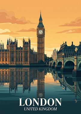 London Skyline at Sunset