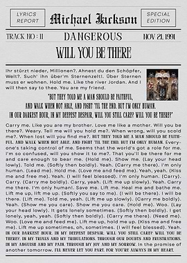 Michael Jackson WILL YOU BE THERE