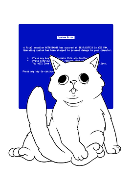 Blue Screen Cat