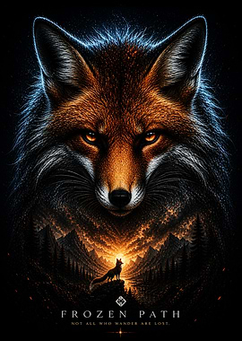 Fox in a Fiery Landscape