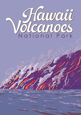 Hawaii Volcanoes National Park Poster