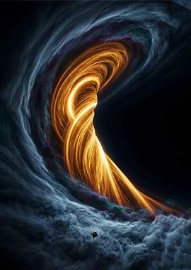 Cosmic Vortex with Spaceship
