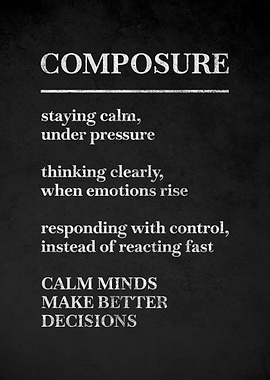 Composure Definition Poster