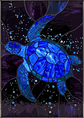 Stained Glass Sea Turtle