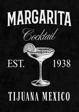 Margarita Cocktail Vintage Bar Sign