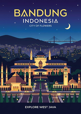Bandung City of Flowers Poster