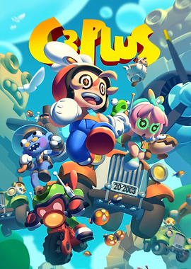 Cute characters in a vibrant cartoon world