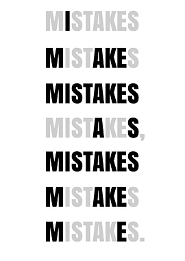Mistakes Text Art