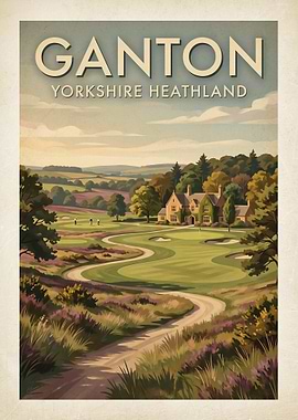Ganton Yorkshire Heathland Golf Poster